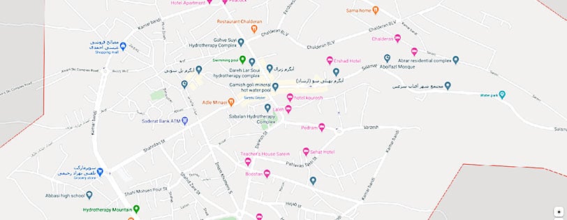 نقشه سرعین